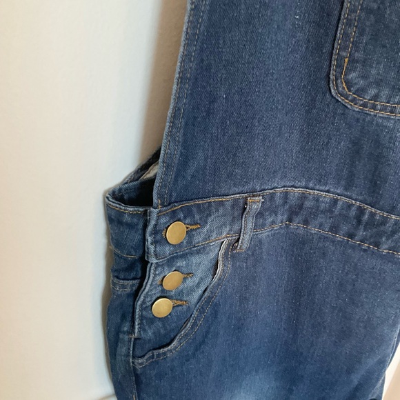 Dark Blue Oversized Overalls - Picture 2 of 5